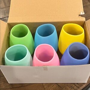 Colorful Silicone Wine Glasses Set